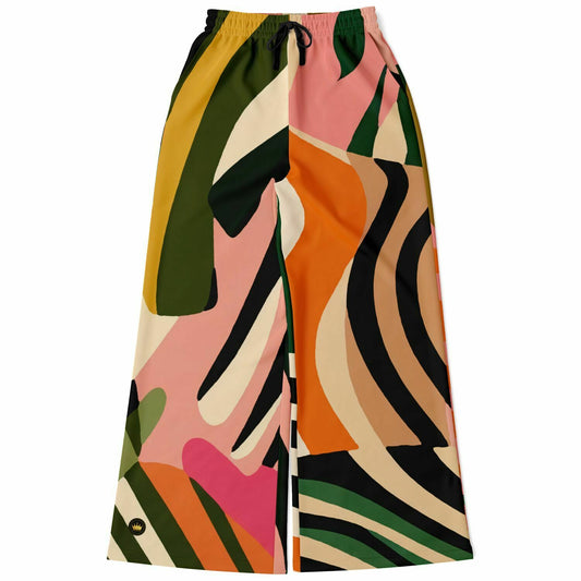 Miami Shores Tropical Zebra Eco-Poly Wide Leg Pants