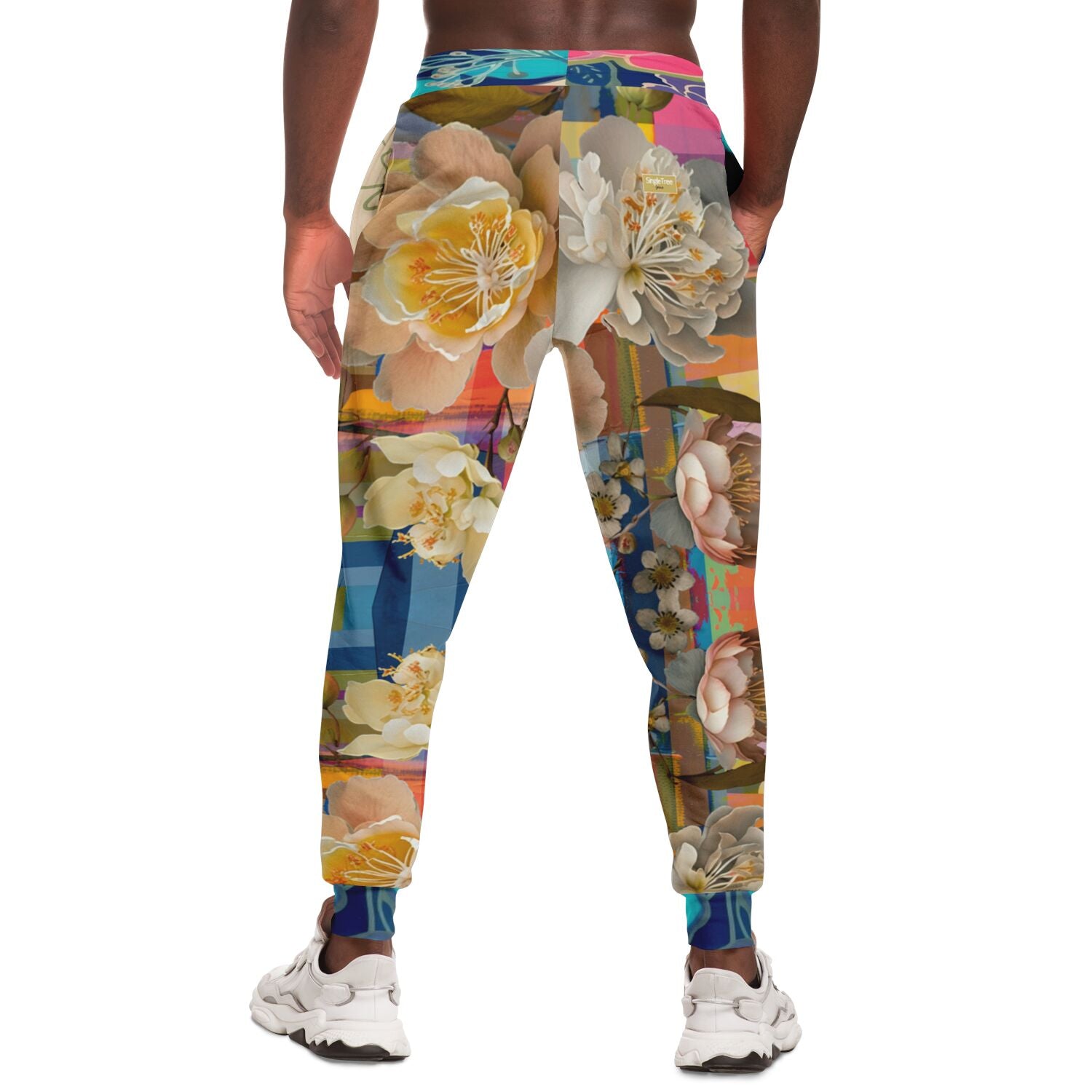 Arcángel Remiel Angel Floral Patchwork Eco-Poly Joggers unisex 