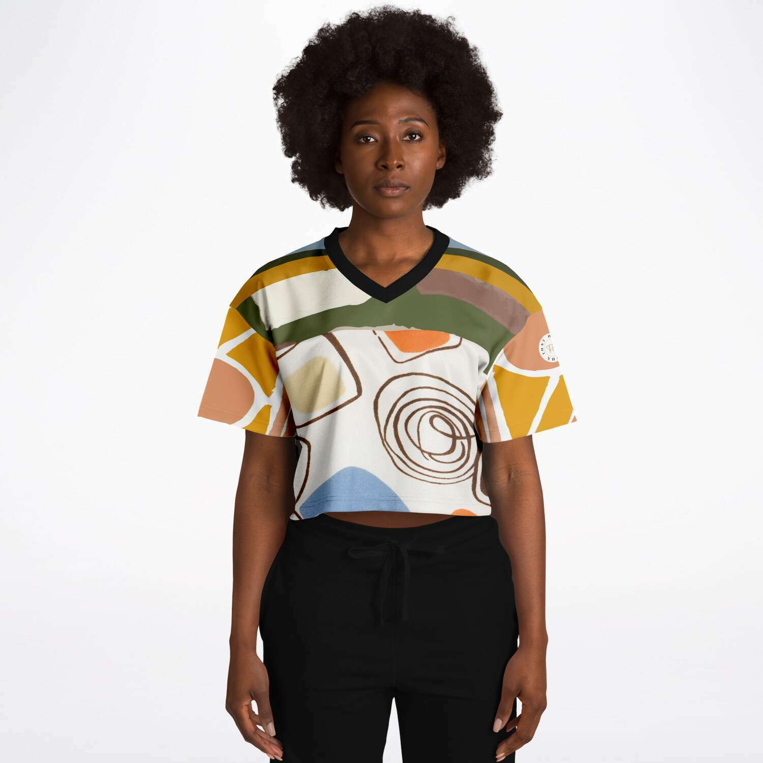 Concrete Jungle Abstract Geo Eco-Poly Crop Jersey