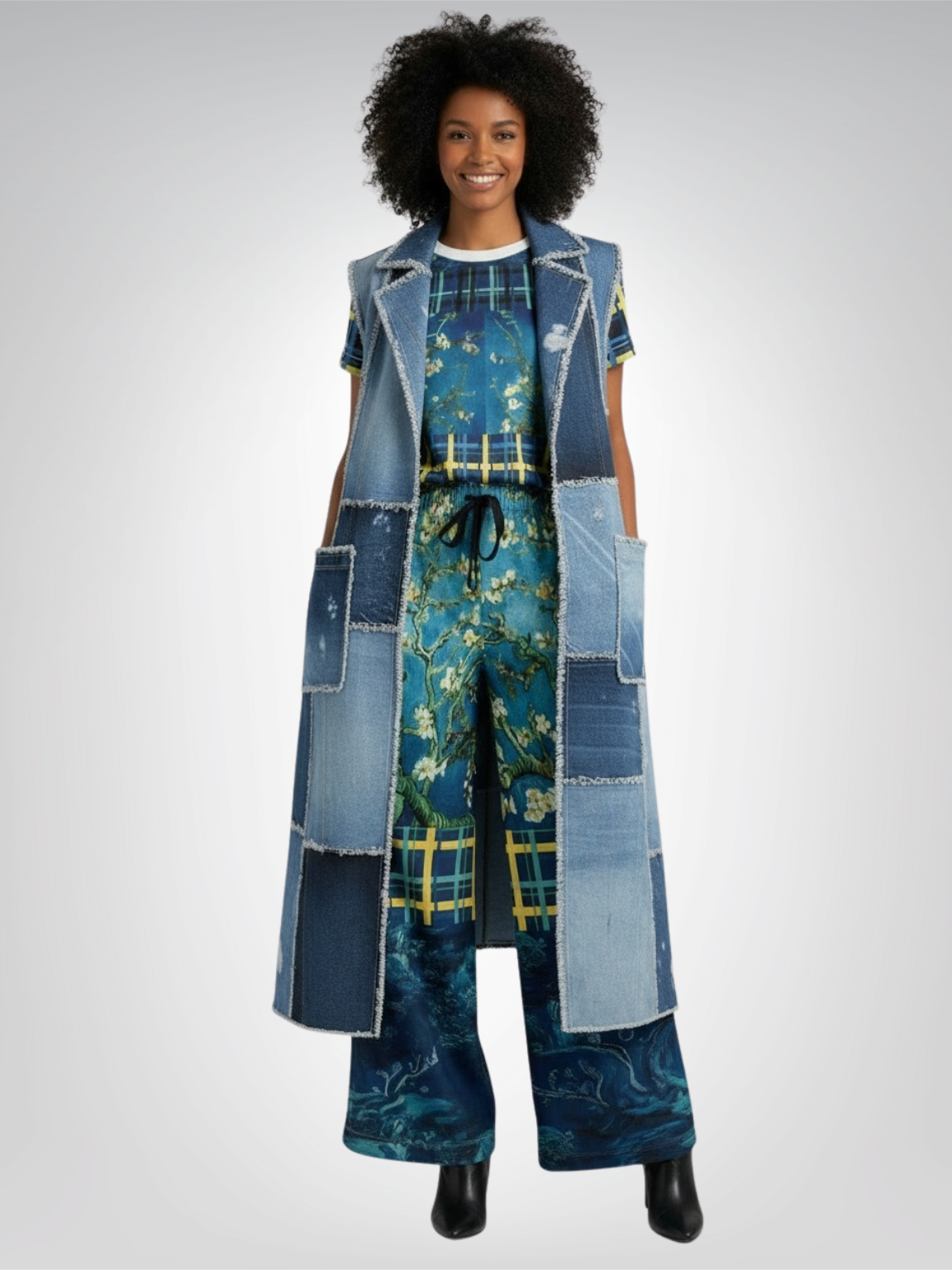 Flowers in Blue Vase - Van Gogh AOP Women&