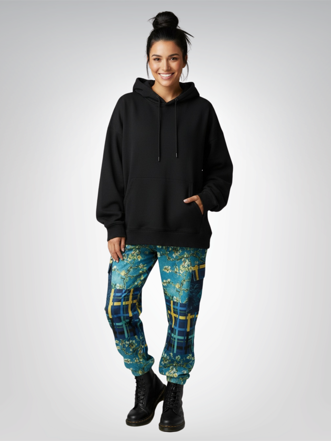 Flowers in Blue Vase - Van Gogh Eco-Poly Cargo Joggers