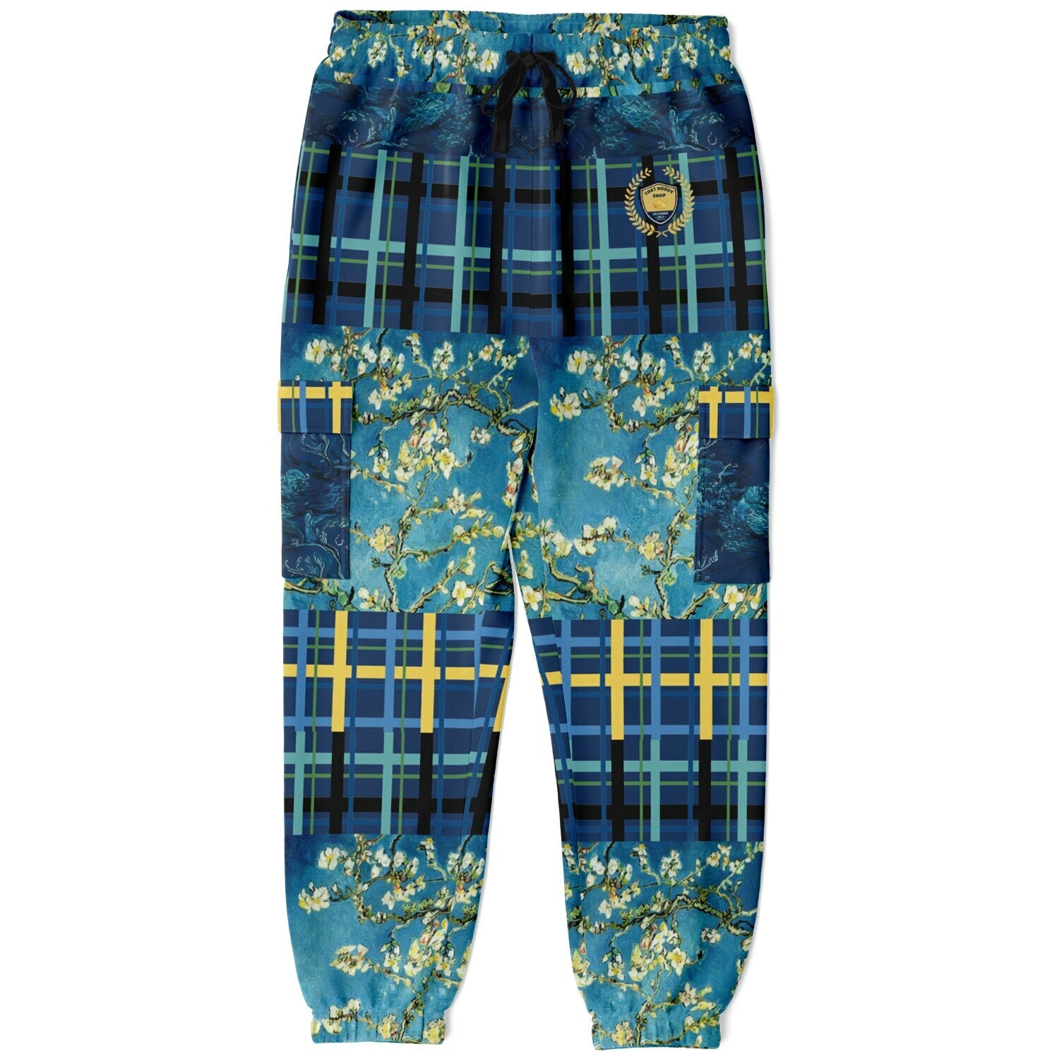 Flowers in Blue Vase - Van Gogh Eco-Poly Cargo Joggers