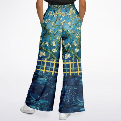 Flowers in Blue Vase - Van Gogh Eco-Poly Wide Leg Pants