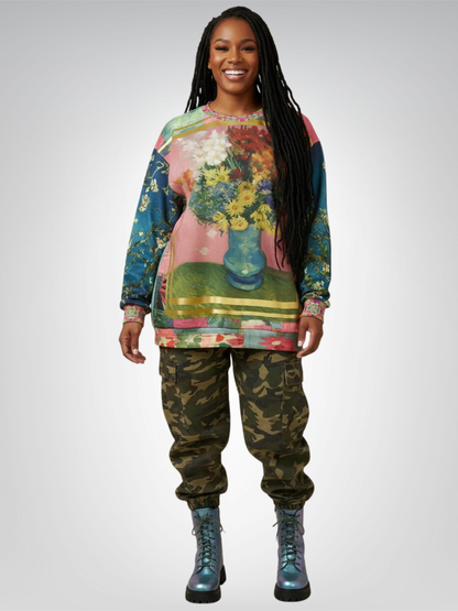 Flowers in Blue Vase -  Van Gogh Unisex Sweatshirt (Gold Label)