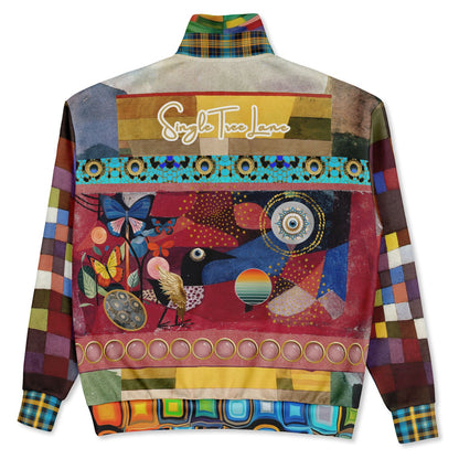 Forest Fowl in the Garden of Eden Heavyweight Oversized Quarter Zip Sweatshirt