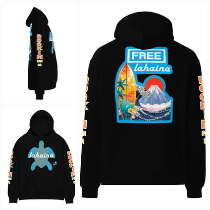 Free Lahaina Tribal Art Oversized Unisex Hoodie