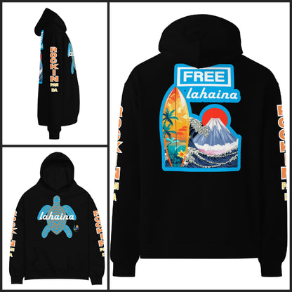 Free Lahaina Tribal Art Oversized Unisex Hoodie