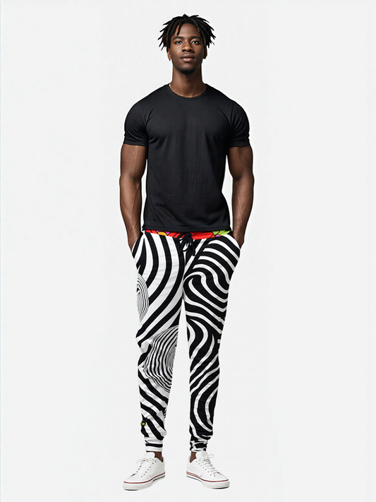 Funhouse Swirl Floral Eco-Poly Unisex Joggers