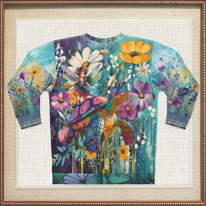Garden Fairy Goes For a Ride Unisex Sweatshirt (Gold Label)