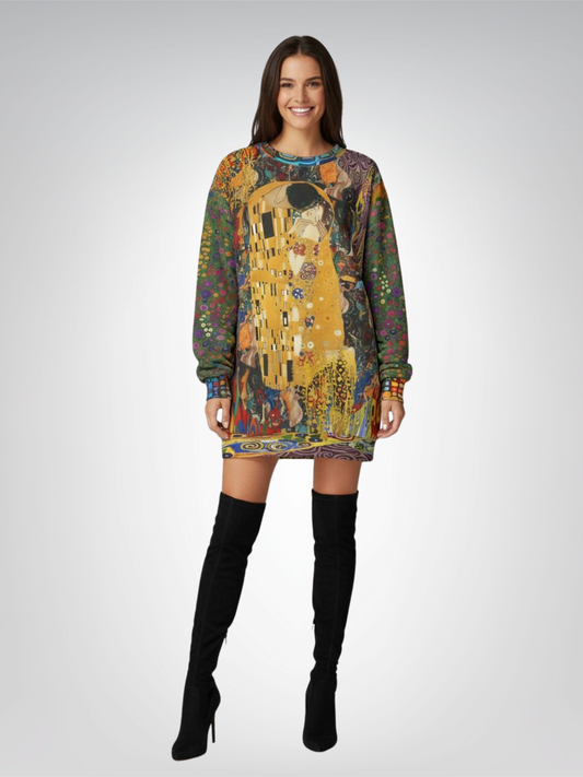 Give Me a Kiss Art Deco Print Unisex Sweatshirt (Gold Label)