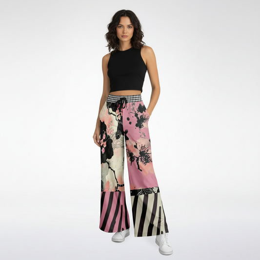 In My Japanese Garden Eco-Poly Wide Leg Pants