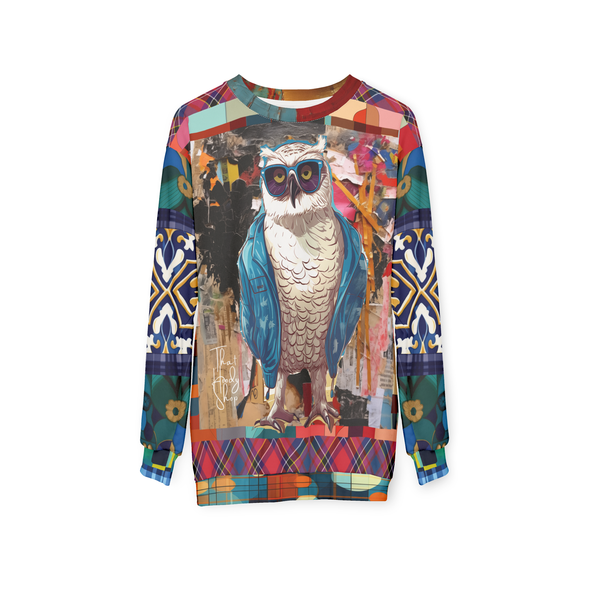 Jacked Up Owl Pop Art Unisex Sweatshirt (Gold Label)