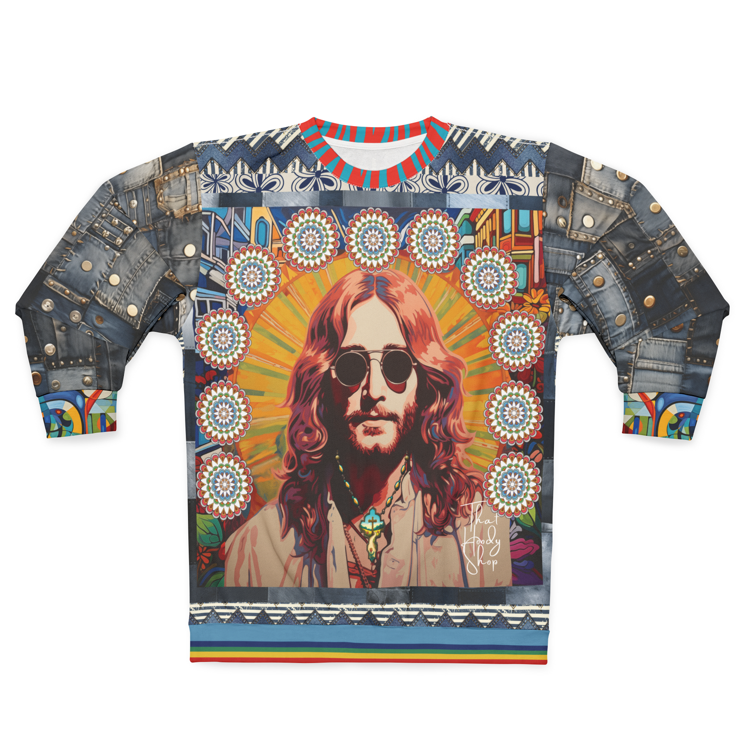 Jesus of Nazareth Retro Woodstock Edition Unisex Sweatshirt (Gold Label)