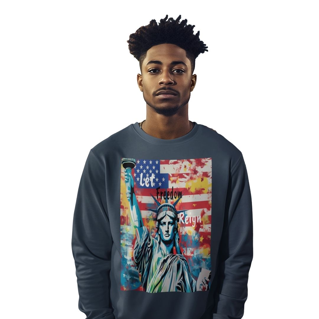 Let Freedom Reign Garment-dyed Heavyweight Long-sleeve Tee