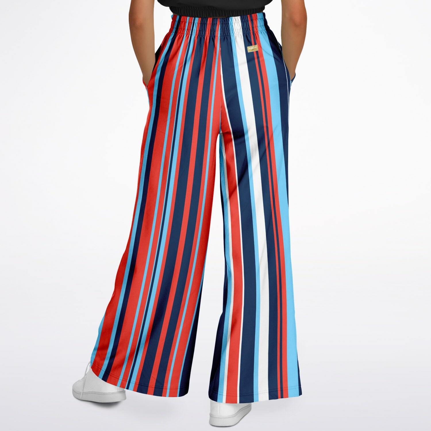 Life on Patriot Hill Stripe Eco-Poly Wide Leg Pants