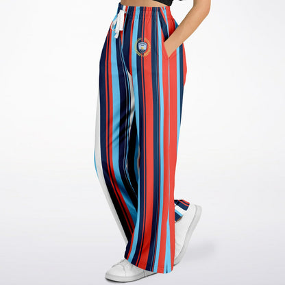 Life on Patriot Hill Stripe Eco-Poly Wide Leg Pants
