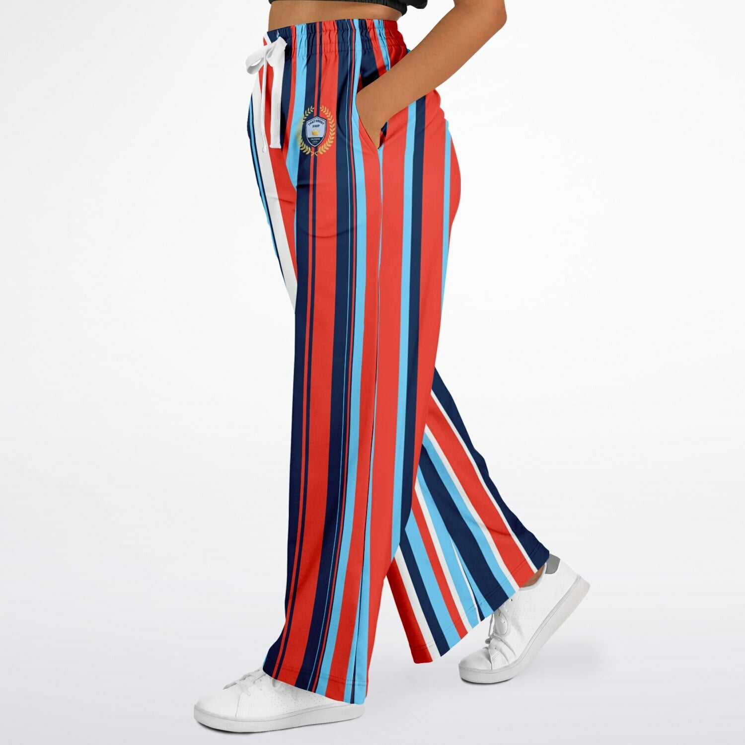 Life on Patriot Hill Stripe Eco-Poly Wide Leg Pants