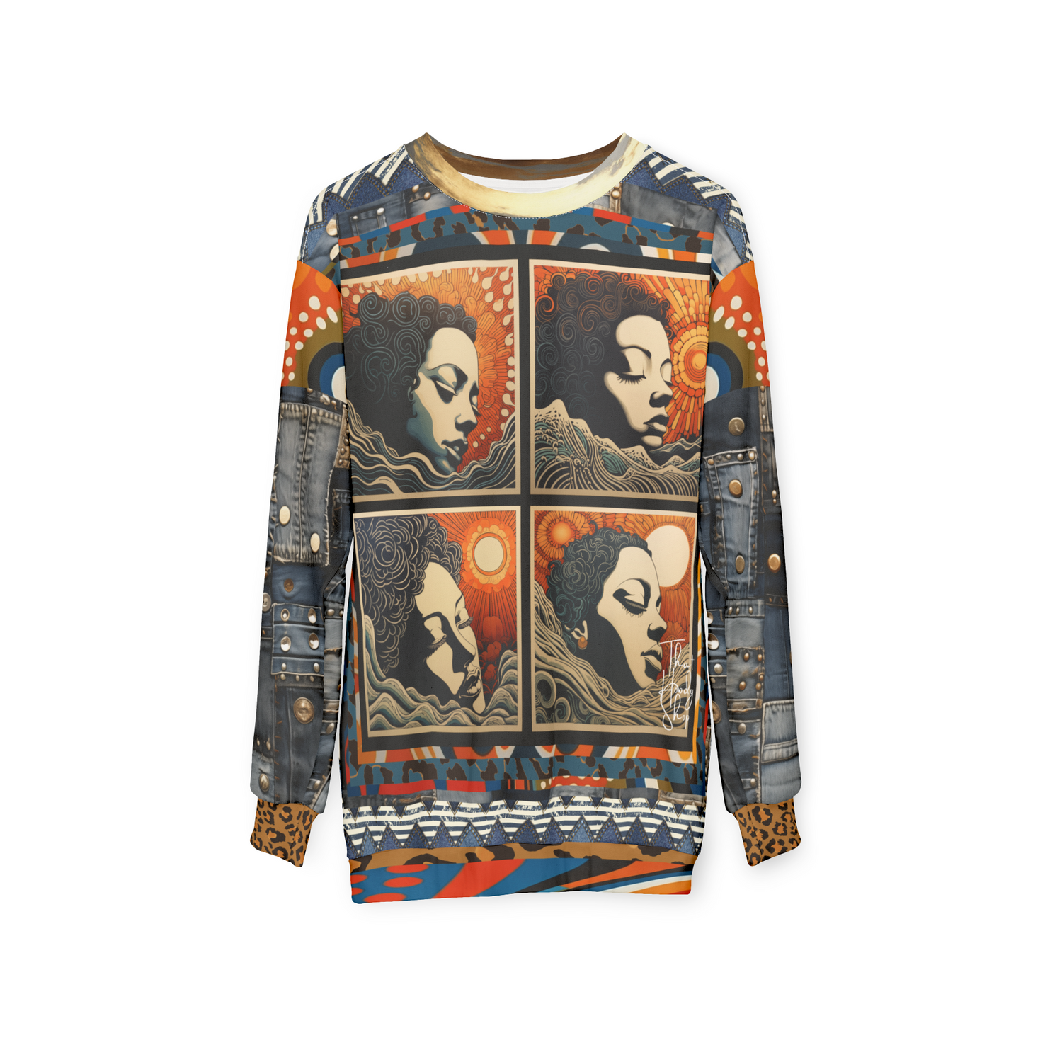 Light of a Nation Natural Woman Quadriptych Unisex Sweatshirt (Gold Label)