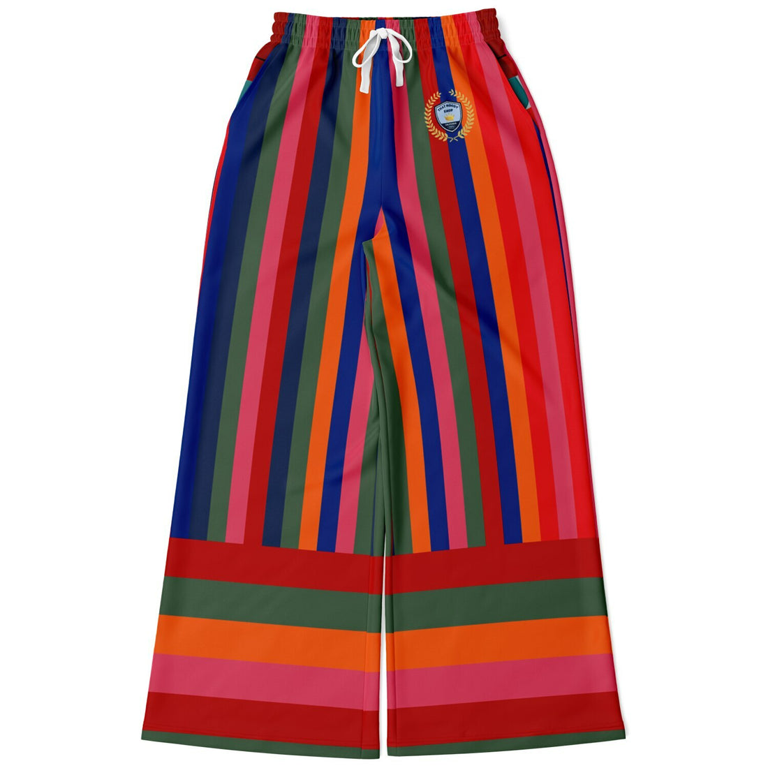 Mardi Gras in Brazil Stripe Eco-Poly Wide Leg Pants