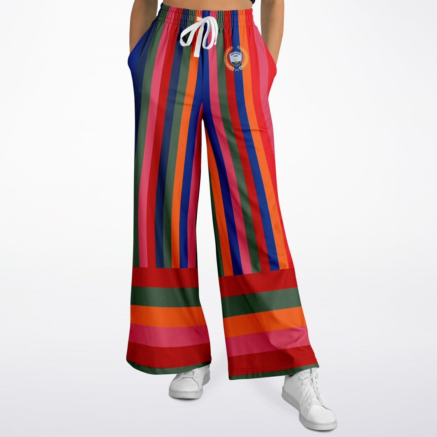 Mardi Gras in Brazil Stripe Eco-Poly Wide Leg Pants