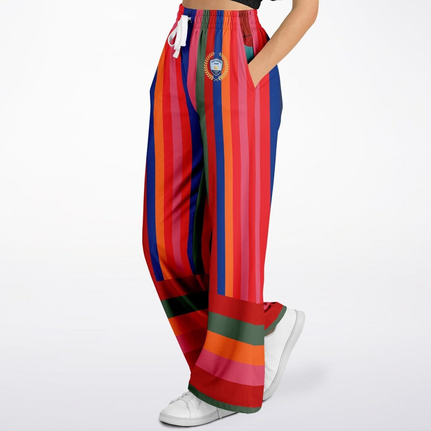 Mardi Gras in Brazil Stripe Eco-Poly Wide Leg Pants