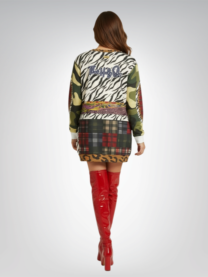 Mary Queen of Scots Plaid Animal Patchwork Unisex Sweatshirt (Gold Label)