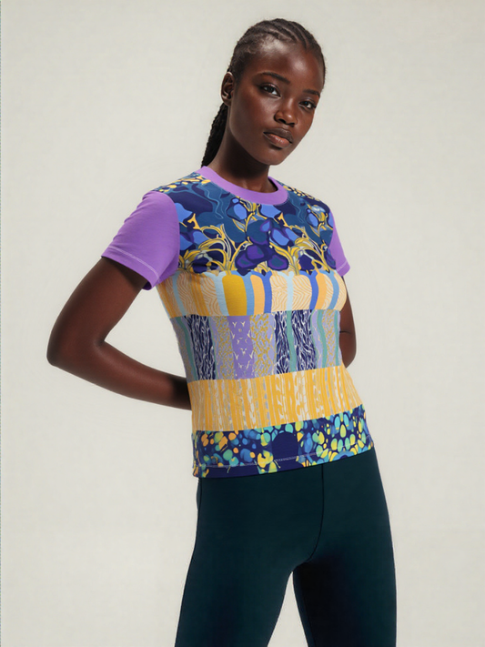 Mass Hypnosis Abstract Floral AOP Women's Tee