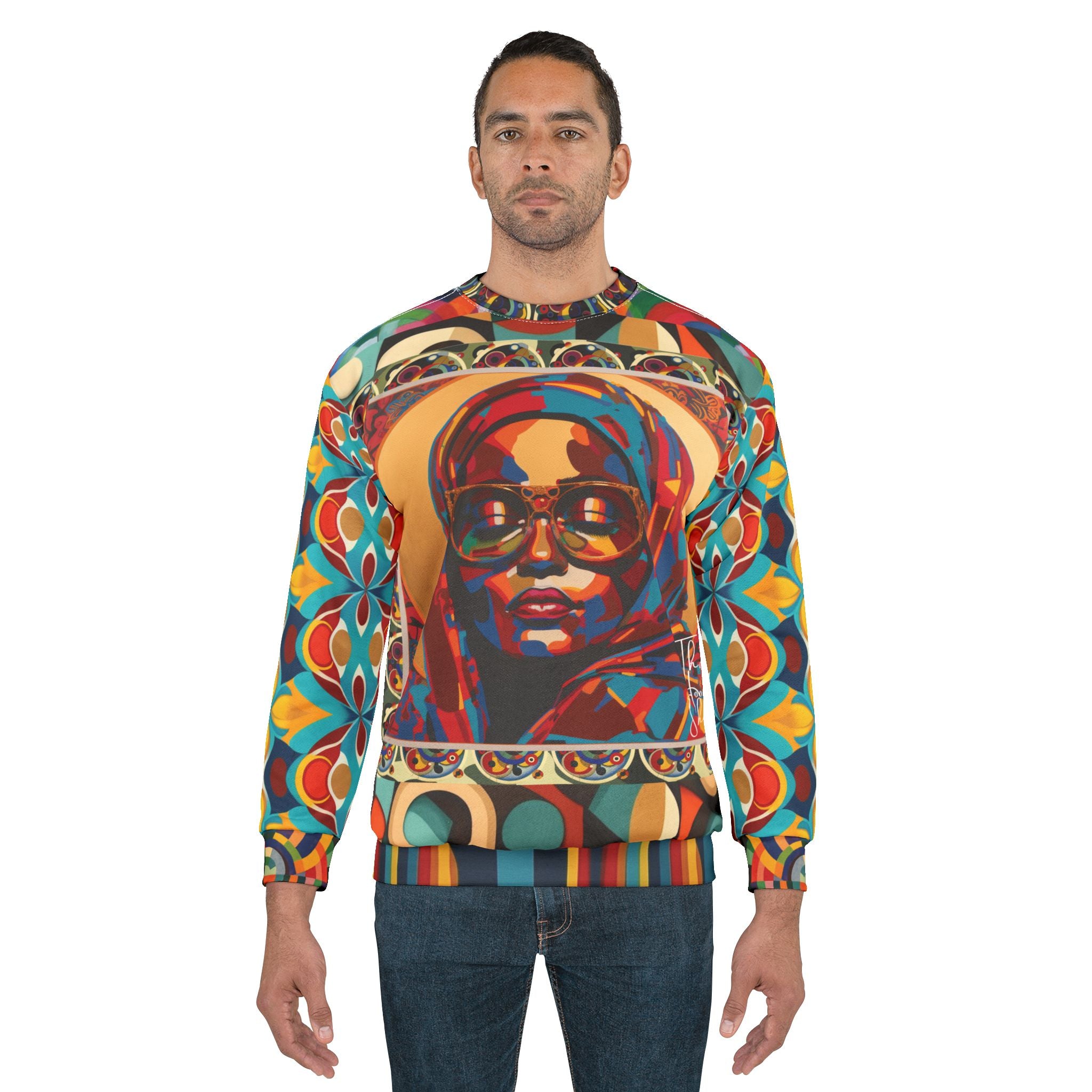 Mother Mary Full of Grace Pop Art Unisex Sweatshirt (Gold Label)