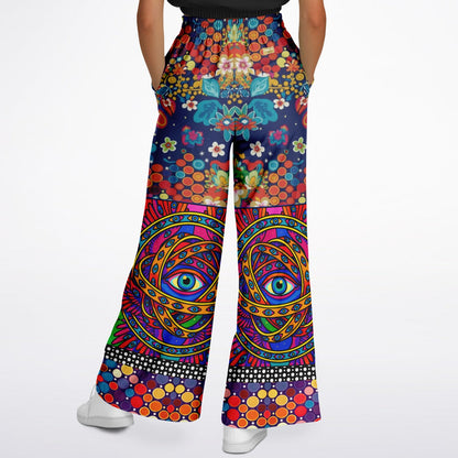 My Friend the Ophanim - Angel in Pop Art Eco-Poly Wide Leg Pants