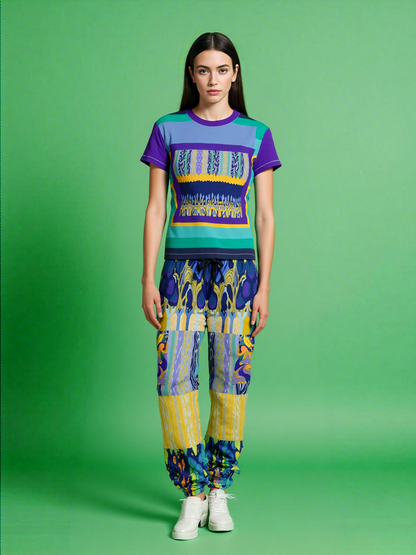 Mass Hypnosis Purple Melody Eco-Poly Unisex Cargo Joggers
