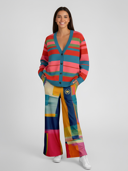 My Rugby Life in Pink Knitted Cardigan