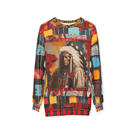 Native Chief in Vibrant Colorblock Unisex Sweatshirt (Gold Label)