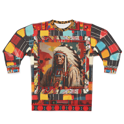 Native Chief in Vibrant Colorblock Unisex Sweatshirt (Gold Label)