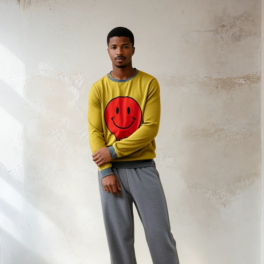 Oh Happy Day! Knitted Crewneck Unisex Sweater