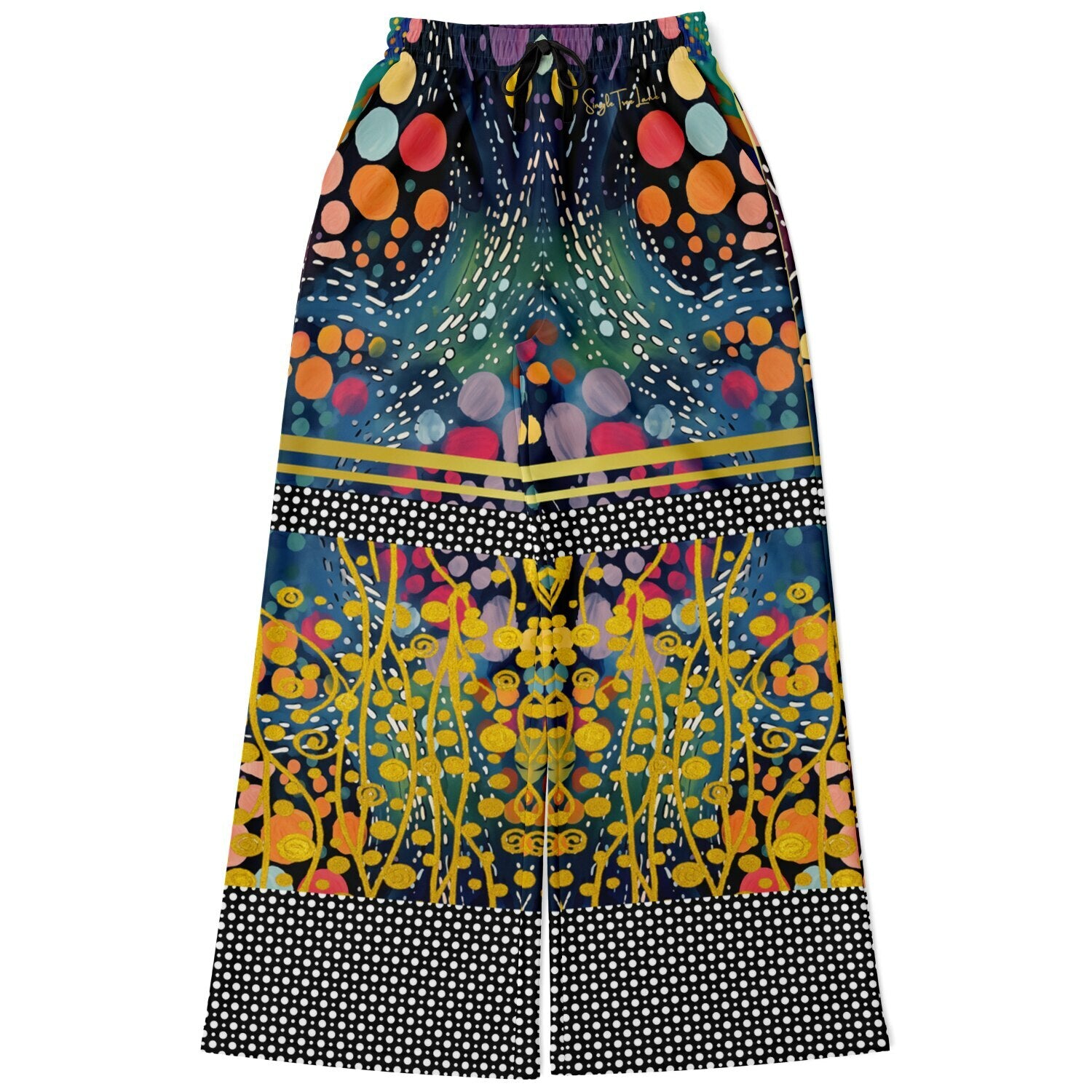 One Koi Two Koi Eco-Poly Wide Leg Pants