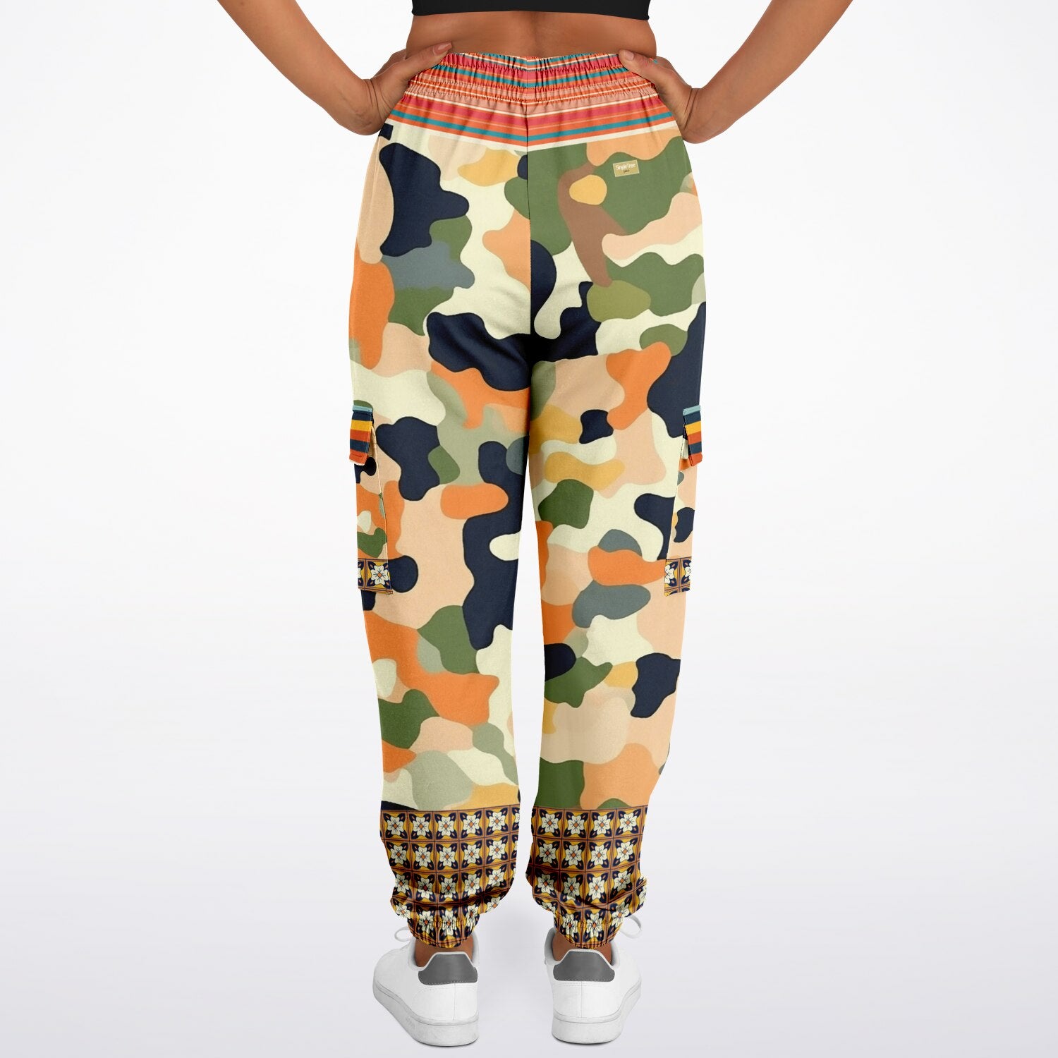 Peachtree in Orange Camo Eco-Poly Cargo Joggers