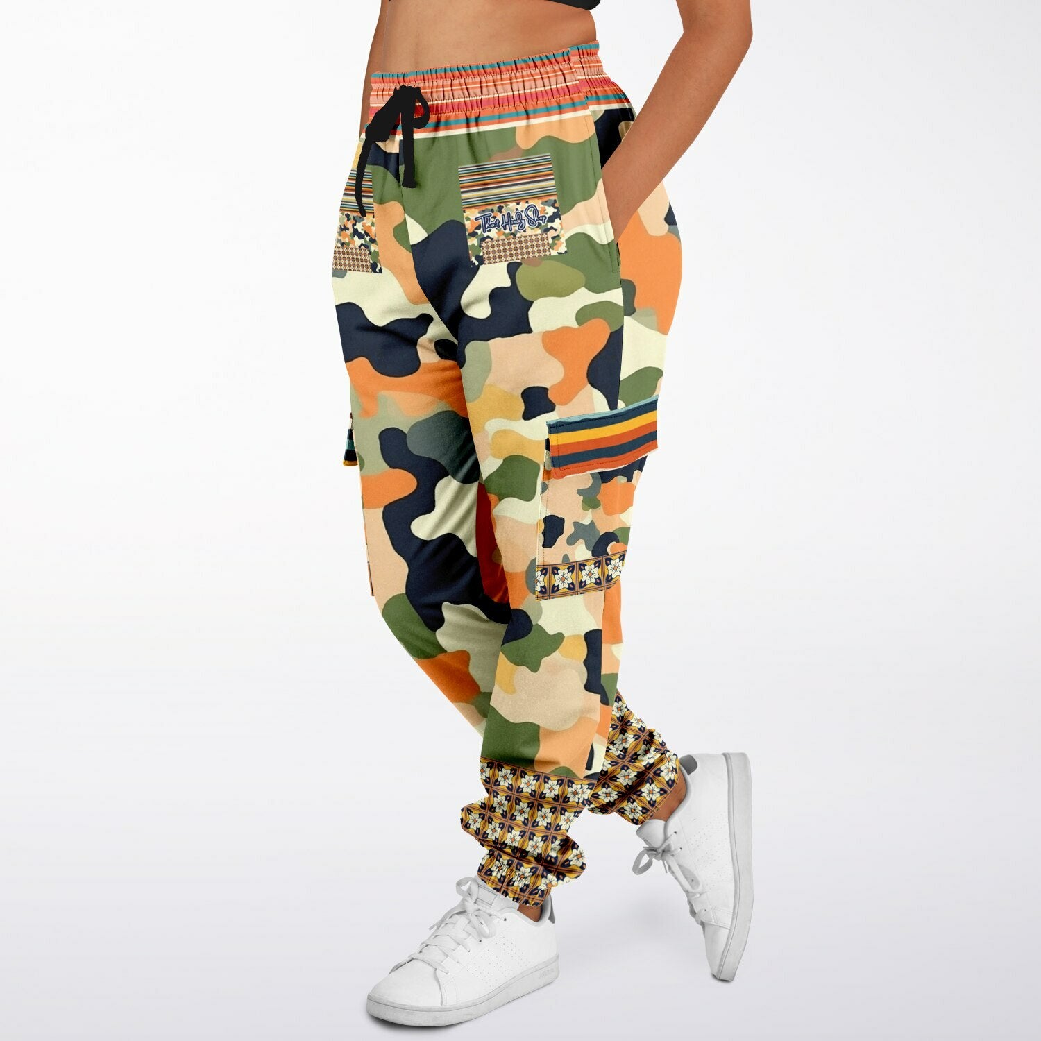 Peachtree in Orange Camo Eco-Poly Cargo Joggers