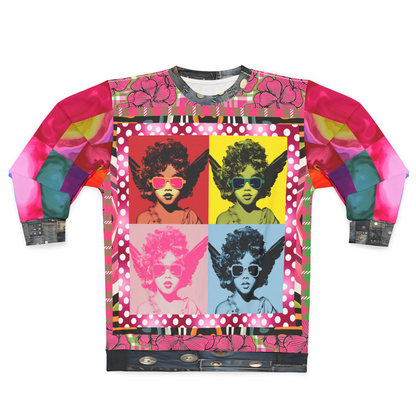 Pop Art Cherub Diva Quadriptych Unisex Sweatshirt (Gold Label)