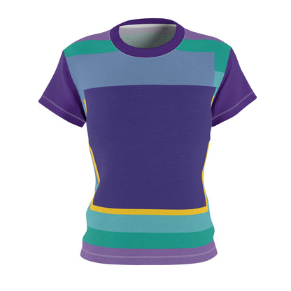Purple Squared to the Max Geometric Print Colorful Women&