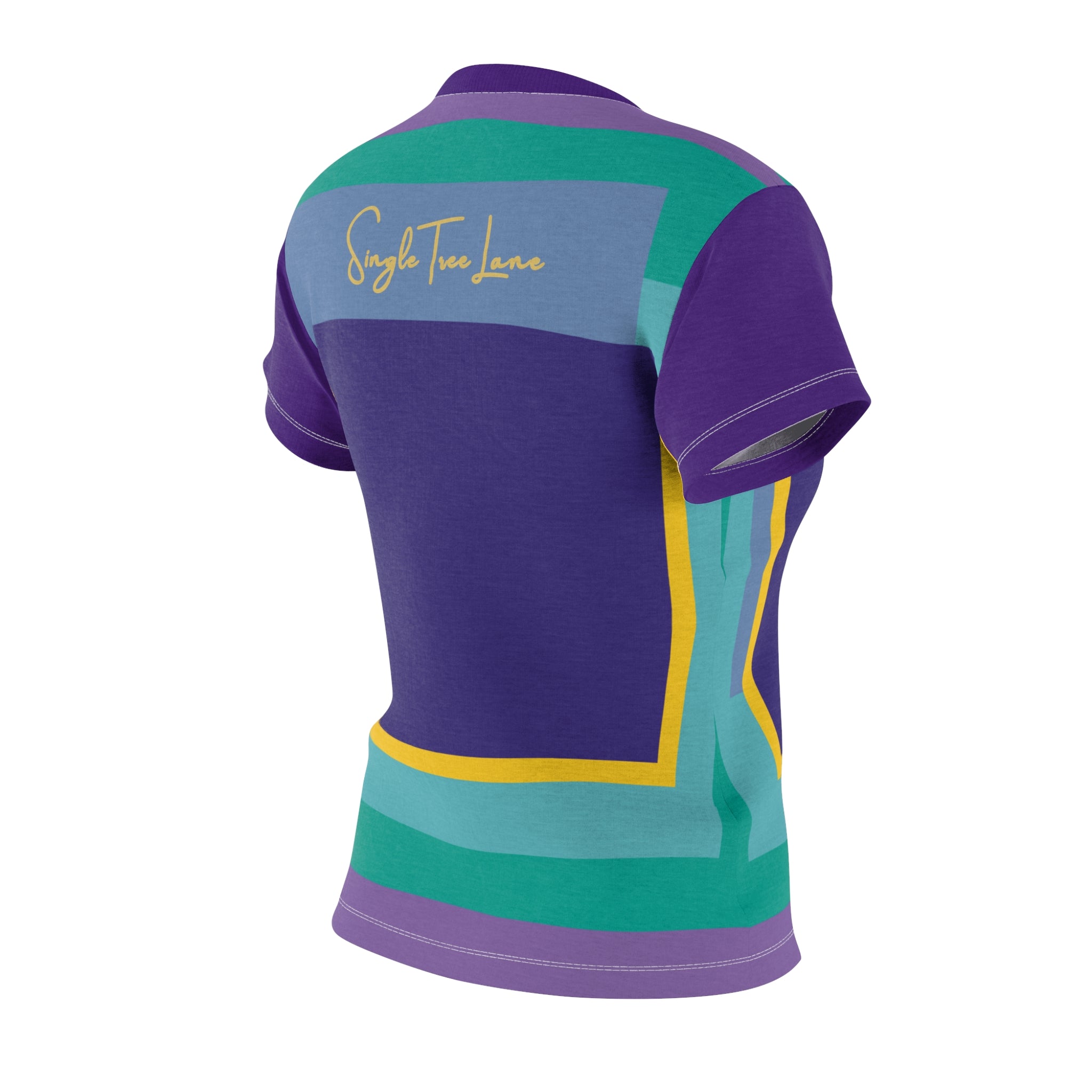 Purple Squared to the Max Geometric Print Colorful Women&