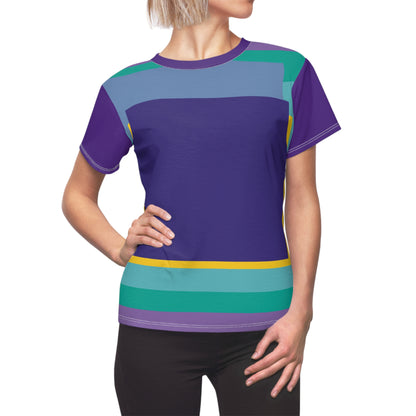 Purple Squared to the Max Geometric Print Colorful Women&