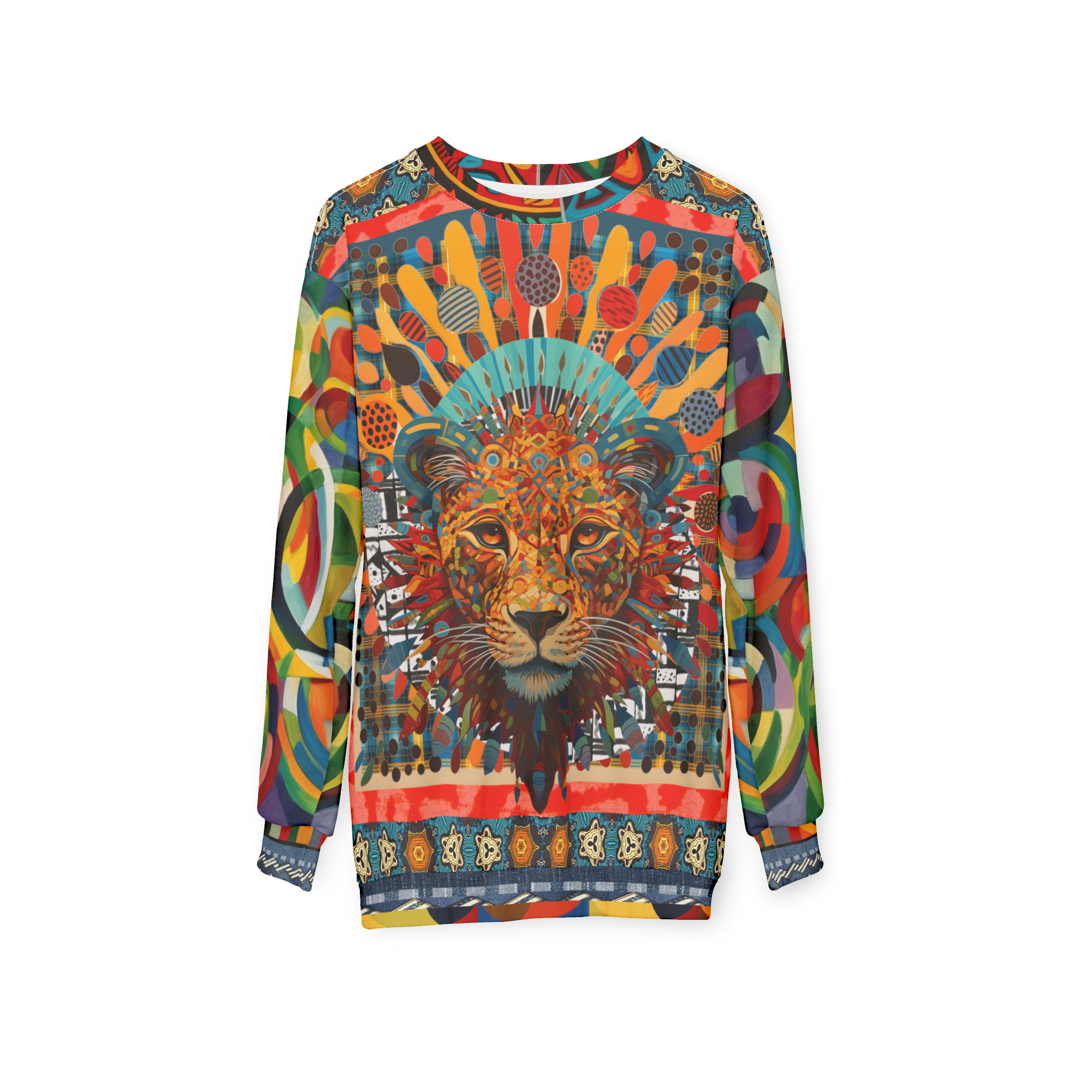 Queen of the Jungle Lion Mosaic Unisex Sweatshirt (Gold Label)