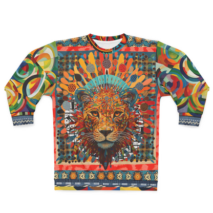 Queen of the Jungle Lion Mosaic Unisex Sweatshirt (Gold Label)