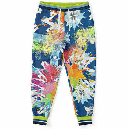 Rainbow Splatter Ice Eco-Poly Unisex Joggers