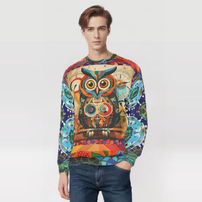 The Owls Have IT Steampunk Design Unisex Sweatshirt (Gold Label)