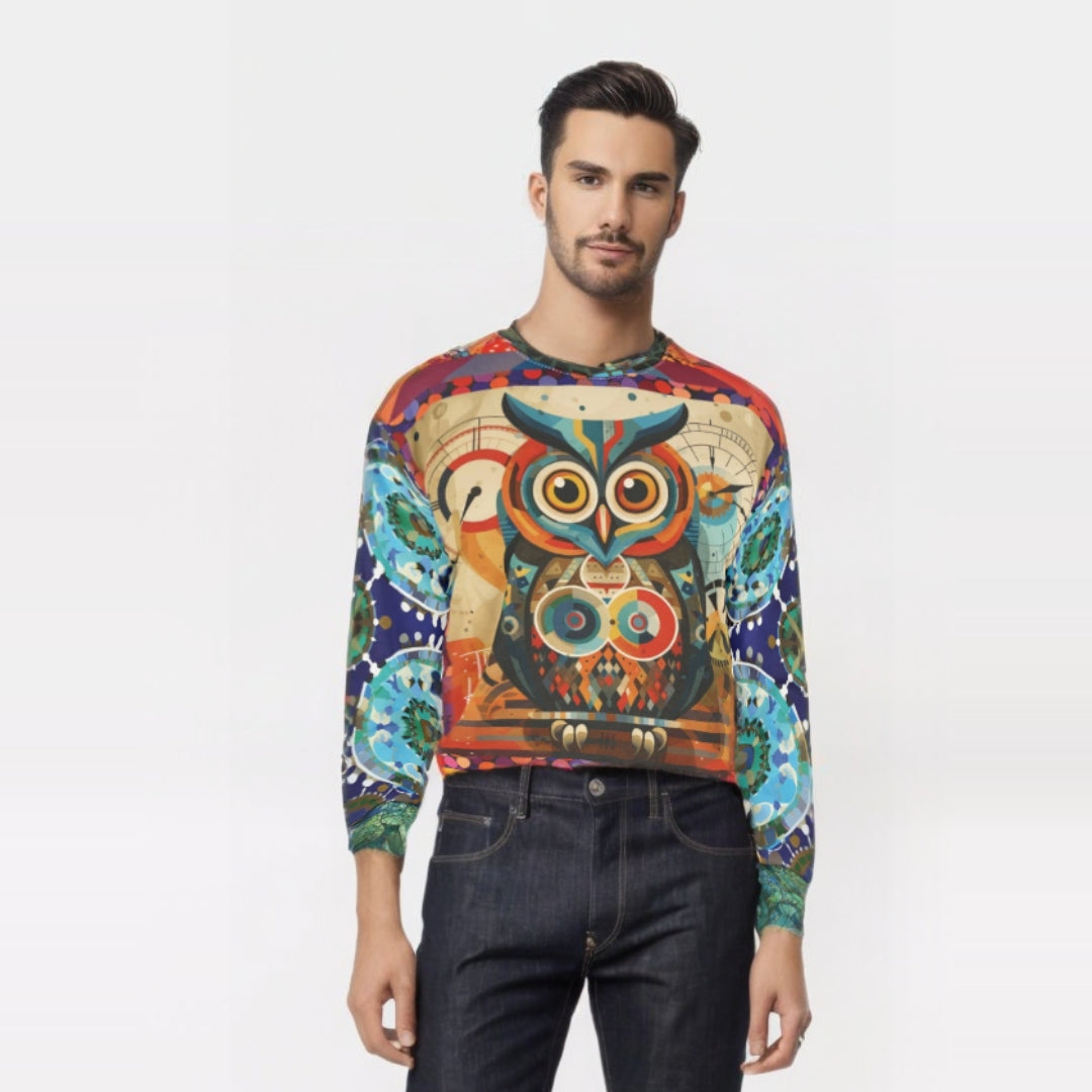 The Owls Have IT Steampunk Design Unisex Sweatshirt (Gold Label)