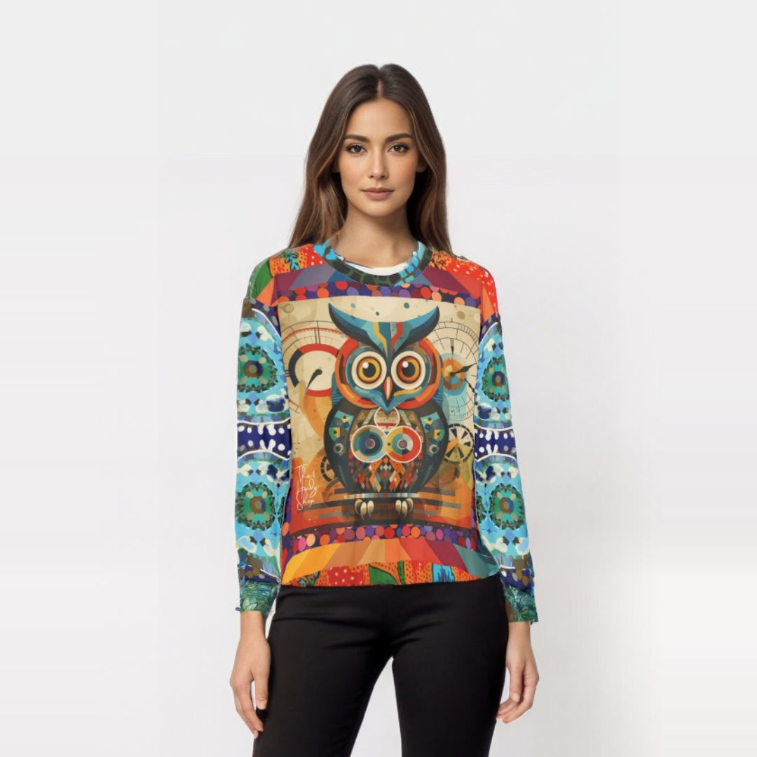 The Owls Have IT Steampunk Design Unisex Sweatshirt (Gold Label)