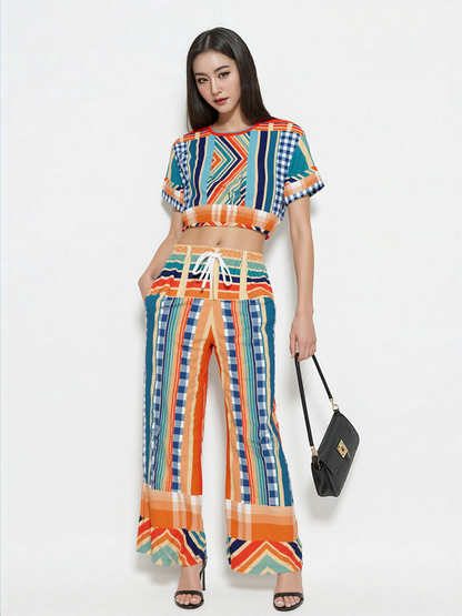 Salsa Time Eco-Poly Short Sleeve Cropped Pullover