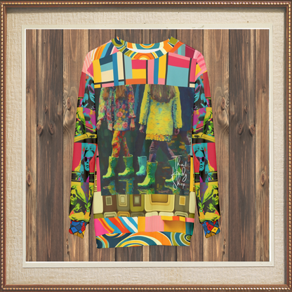 Spring Rain Retro Hippie Colorblock Unisex Sweatshirt (Gold Label)