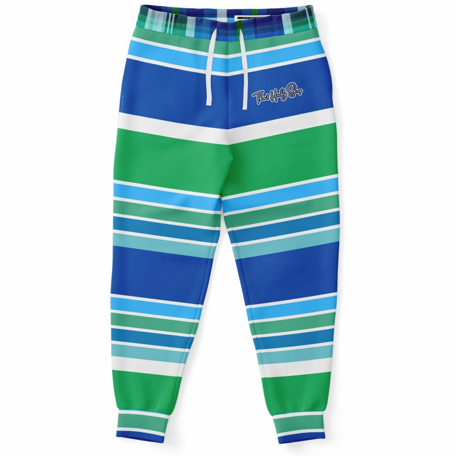 Stay Fresh Blue Marine Stripe Eco-Poly Unisex Joggers